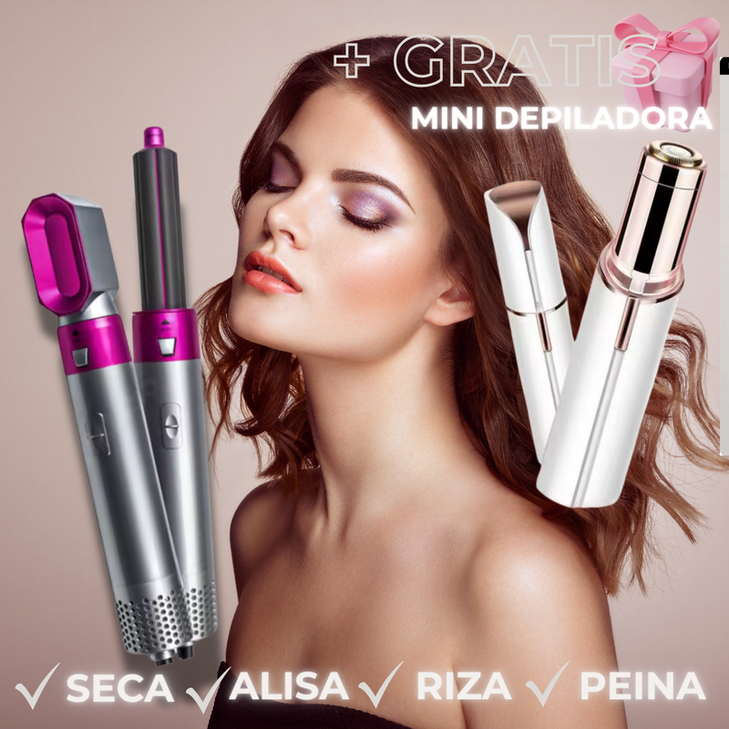 AuroraHair™ - 5-in-1-Trocknerbürste + gratis Mini-Epilierer